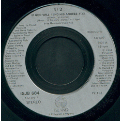 U2 If God Will Send His Angels Vinyl 7" USED