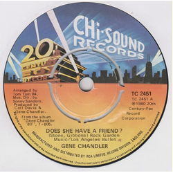 Gene Chandler Does She Have A Friend? Vinyl 7" USED