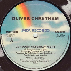 Oliver Cheatham Get Down Saturday Night / Something About You Vinyl 12" USED