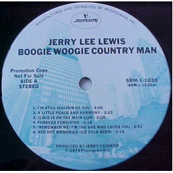 Jerry Lee Lewis Boogie Woogie Country Man Vinyl LP USED