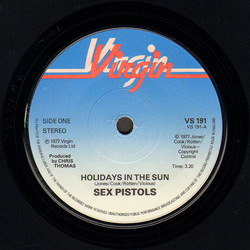 Sex Pistols Holidays In The Sun Vinyl 7" USED