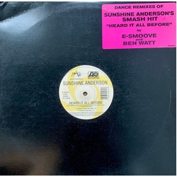 Sunshine Anderson Heard It All Before (Dance Remixes) Vinyl 12" USED