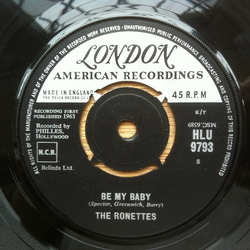The Ronettes Be My Baby / Tedesco And Pitman Vinyl 7" USED