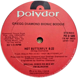 Gregg Diamond / Bionic Boogie Hot Butterfly Vinyl 12" USED