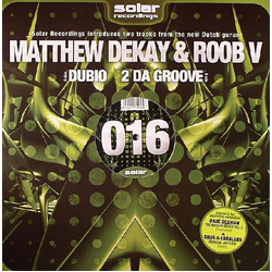 Matthew Dekay / Roob V Dubio / 2 Da Groove Vinyl 12" USED