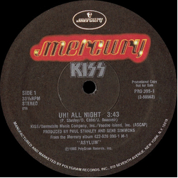 Kiss Uh! All Night Vinyl 12" USED