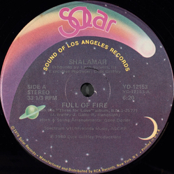 Shalamar Full Of Fire Vinyl 12" USED