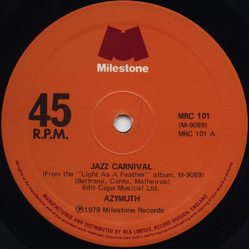 Azymuth Jazz Carnival c/w Fly Over The Horizon Vinyl 12" USED
