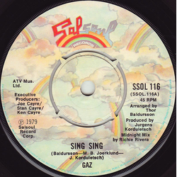 Gaz Sing Sing Vinyl 7" USED