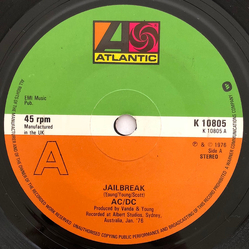 AC/DC Jailbreak Vinyl 7" USED