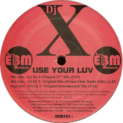 DJ X Use Your Luv Vinyl 12" USED