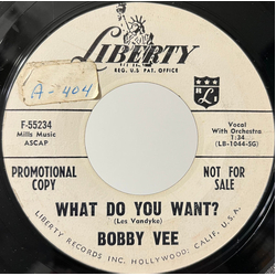 Bobby Vee What Do You Want? / My Love Loves Me Vinyl 7" USED