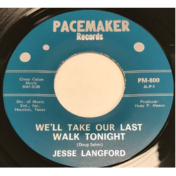 Jesse Lankford We'll Take Our Last Walk Tonight / Where's Your Heart Vinyl 7" USED