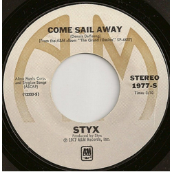 Styx Come Sail Away Vinyl 7" USED