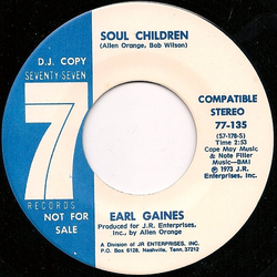 Earl Gaines Soul Children / I Can't Face It Vinyl 7" USED