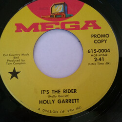Holly Garrett It's The Rider / Burnin' A Candle USED VINYL 7INCH 45 RPM SINGLE PROMO