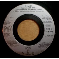 2Pac / Dr. Dre California Love Vinyl 7" USED