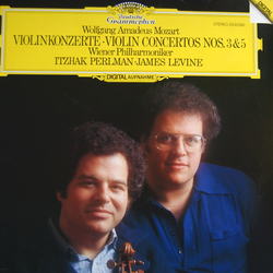 Wolfgang Amadeus Mozart / Wiener Philharmoniker / Itzhak Perlman / James Levine (2) Violinkonzerte = Violin Concertos Nos. 3 & 5 Vinyl LP USED