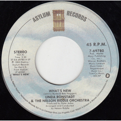 Linda Ronstadt / Nelson Riddle And His Orchestra What's New Vinyl 7" USED