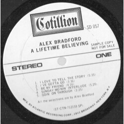 Alex Bradford A Lifetime Believing Vinyl LP USED