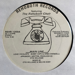 The Rehoboth Choir Main Line / Keep Your Hand To The Plow / I Know Prayer Changes Things Vinyl 12" USED