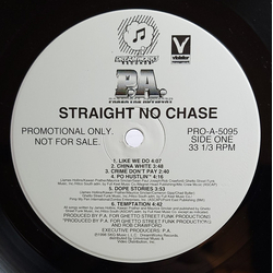 Parental Advisory Straight No Chase Vinyl LP USED