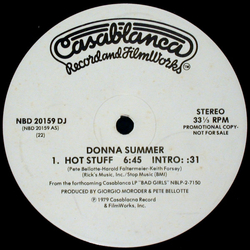 Donna Summer Hot Stuff Vinyl 12" USED