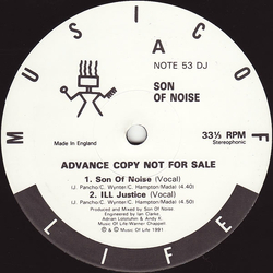 Son Of Noise Son Of Noise / Ill Justice Vinyl 12" USED