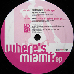 Rhythm Plate / Sam Genders / Brooks Where's Miami? EP Vinyl 12" USED