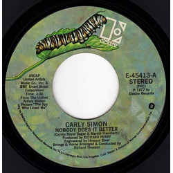Carly Simon Nobody Does It Better / After The Storm Vinyl 7" USED