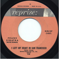 Frank Sinatra I Left My Heart In San Francisco / The Look Of Love Vinyl 7" USED