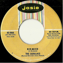 The Cadillacs Romeo / Always, My Darling Vinyl 7" USED