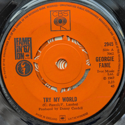 Georgie Fame Try My World Vinyl 7" USED