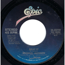 Michael Jackson Beat It Vinyl 7" USED