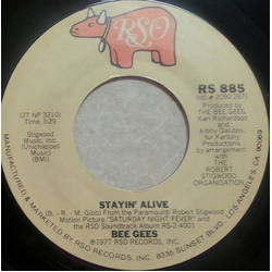 Bee Gees Stayin' Alive Vinyl 7" USED