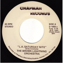 The Brown Lightning Orchestra L.A. Saturday Nite Vinyl 7" USED