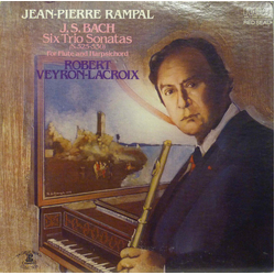 Johann Sebastian Bach / Jean-Pierre Rampal / Robert Veyron-Lacroix Six Trio Sonatas for Flute and Harpsichord, S. 525-530 Vinyl LP USED