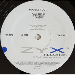 Double You ? Please Don't Go Vinyl 12" USED