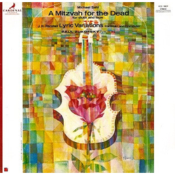 Michael Sahl / J.K. Randall / Paul Zukofsky A Mitzvah For The Dead For Violin And Tape / Lyric Variations For Violin And Computer Vinyl LP USED