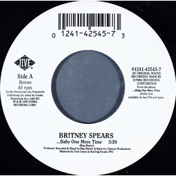 Britney Spears ...Baby One More Time Vinyl 7" USED