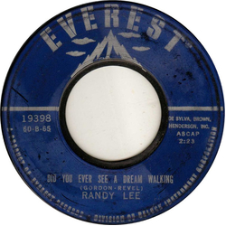 Randy Lee (2) Did You Ever See A Dream Walking Vinyl 7" USED
