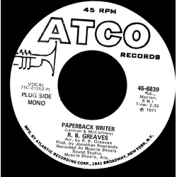 R.B. Greaves Paperback Writer Vinyl 7" USED