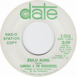 Cannibal & The Headhunters Zulu King / La Bamba Vinyl 7" USED