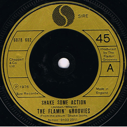 The Flamin' Groovies Shake Some Action Vinyl 7" USED