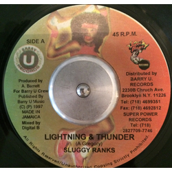 Sluggy Ranks Lightning & Thunder Vinyl 7" USED