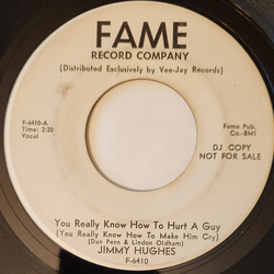 Jimmy Hughes You Really Know How To Hurt A Guy (You Really Know How To Make Him Cry) Vinyl 7" USED
