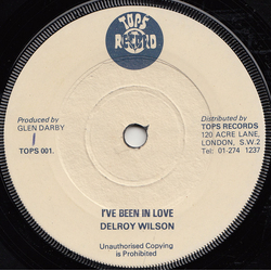 Delroy Wilson I've Been In Love Vinyl 7" USED