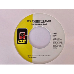 Gwen McCrae It's Worth The Hurt / 90% Of Me Is You Vinyl 7" USED