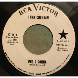 Hank Cochran Who's Gonna / Let's Be Different Vinyl 7" USED