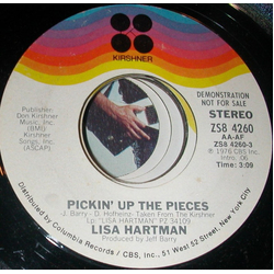Lisa Hartman Pickin' Up The Pieces Vinyl 7" USED